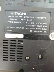 Vintage Hitachi KST3410 Stereo AMFM Receiver Cassette PlayerNo Speakers G2U