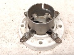 Nice Ceramic Johnson 4 Pin UX Socket / Old Vintage Ham Radio Tube Transmitter
