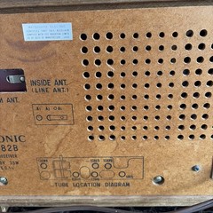 Mid Century Tube FM AM Radio Panasonic 782B Tweed 1963 Please Read