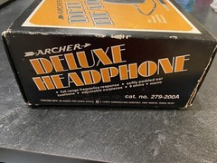 Vintage ARCHER Deluxe Headphones, Radio Shack, Tandy #279-200A, Soft Padding VGC
