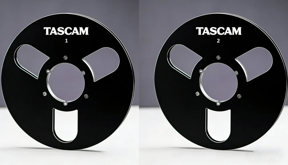 One Pair 10.5” Black TASCAM Tape Reel Aluminum For Reel To Reel Tape Recorder