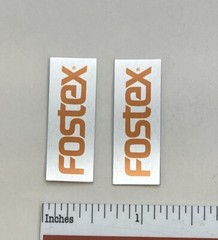 Fostex Speaker Grill Badges Custom Made Silver Aluminum Pair