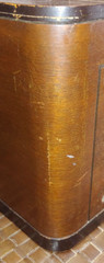 Orig 1941 PHILCO Model 41-240T WOOD CABINET wOrig GRILL CLOTH & Internal ANTENNA
