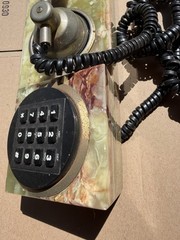 Fatap Italia 24 Carat Gold Plated Telephone Marble Base