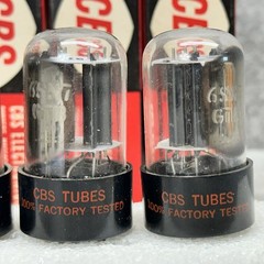 QUAD NOS NIB CBS 6SN7 GTB TUBES ALL TESTED over 100% DATED 1960