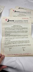 Vintage Jensen Type C Cabinet K-210 Coaxial Speaker w/ Original Manuals & Tags