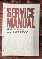 Akai Model 1710W Reel to Reel Service Manual *Original*