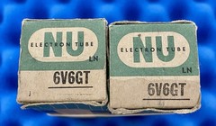 2 National Union 6V6GT Tubes / Amplitrex Tested Strong / Match Date Smoked Glass