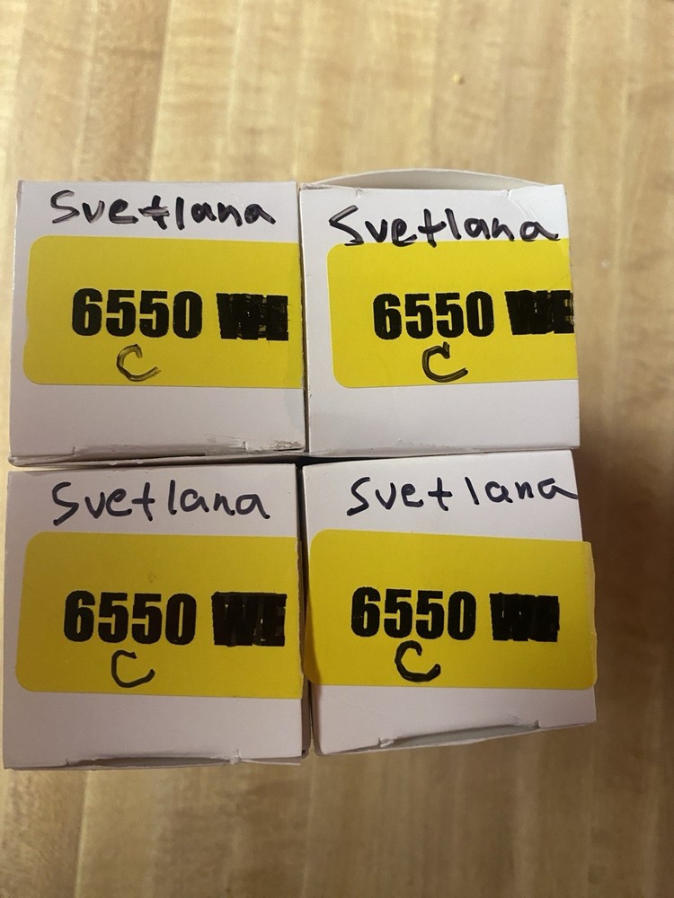 Svetlana 6550C Matched Quad Power Tubes – MaxiMatcher Test Strong 54-63mA Russia