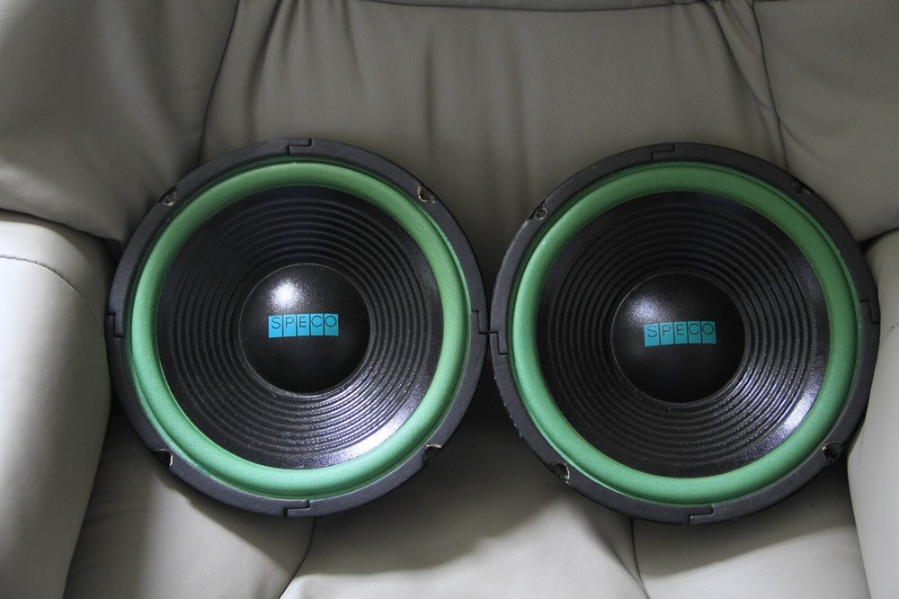 1 PAIR SPECO 10 Inch Woofers 200 Watt 8 Ohm Audiophile Speakers 60 Oz Magnets