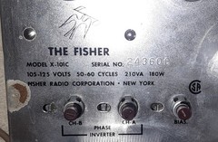Vintage Fisher Stereo Master Control X-101-C Tube Amplifier