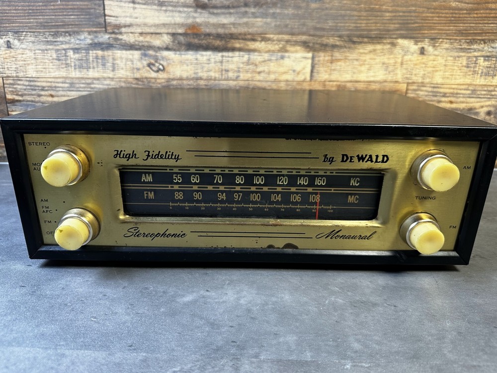 Vintage Dewald N-1000B Tube Receiver Tuner AM/FM Stereo Monaural High Fidelity