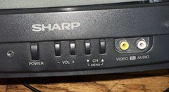 Vintage Sharp 13″ Retro Gaming Color TV 13N-M100B Front AV Tested Working 120 V