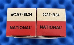 TWO Siemens National 6CA7 EL34 Tubes /Amplitrex Tested 👍/ Dimples / 1980’s