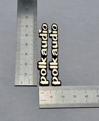 Polk Audio Speaker Badge Logo Emblem Name Plate Premium Gold Acrylic Pair