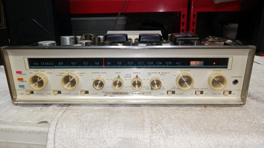 Sherwood S-8000 IV Stereo Tube Amplifier FM Tuner Works Sounds Nice