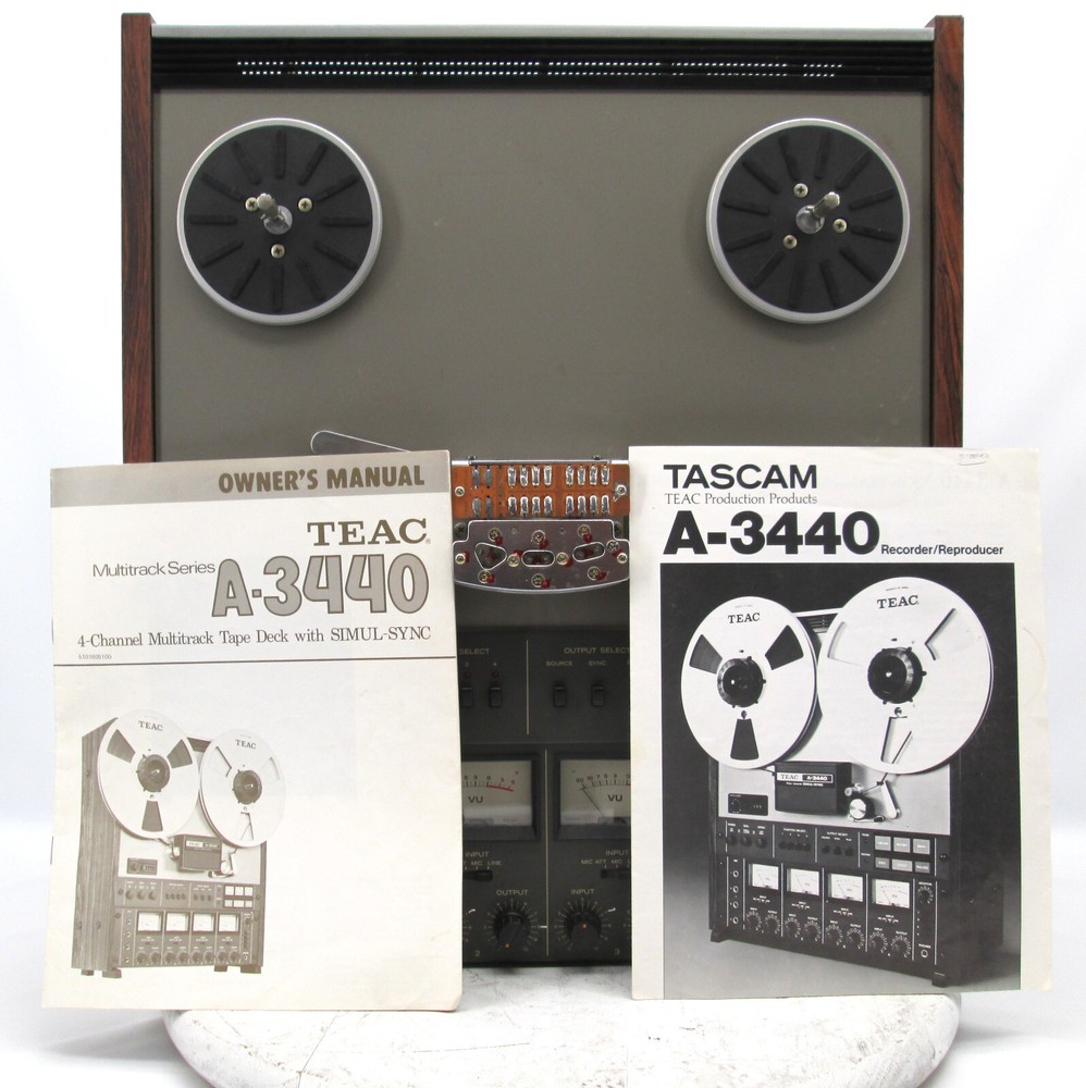 TEAC A-3440 4 Channel Reel to Reel Tape Recorder w/ Manual