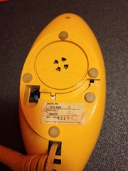 Vintage Genie Space Age Phone Push Button Cream Brown MCM USA Works + 15’ Cord