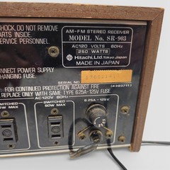 Hitachi SR-903 AM FM Stereo Receiver Wood Case Classic Vintage Japan As Is