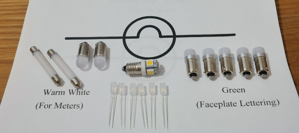 Mcintosh MR78 Tuner replacement LED lamps bulbs for vintage lights kit set