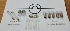 Mcintosh MR78 Tuner replacement LED lamps bulbs for vintage lights kit set