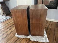 Pair Vintage 1970’s Pioneer CS-99A 5 -Way Wood Floor Lattice Speakers