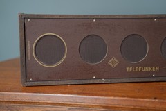 Telefunken HI-FI Loudspeaker 2302 for stereo radio Western Germany Vintage wood