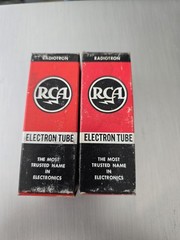 Pair Of VTG RCA ELECTRON TUBE 5Y3GT NOS NIB 1950s Black Plate
