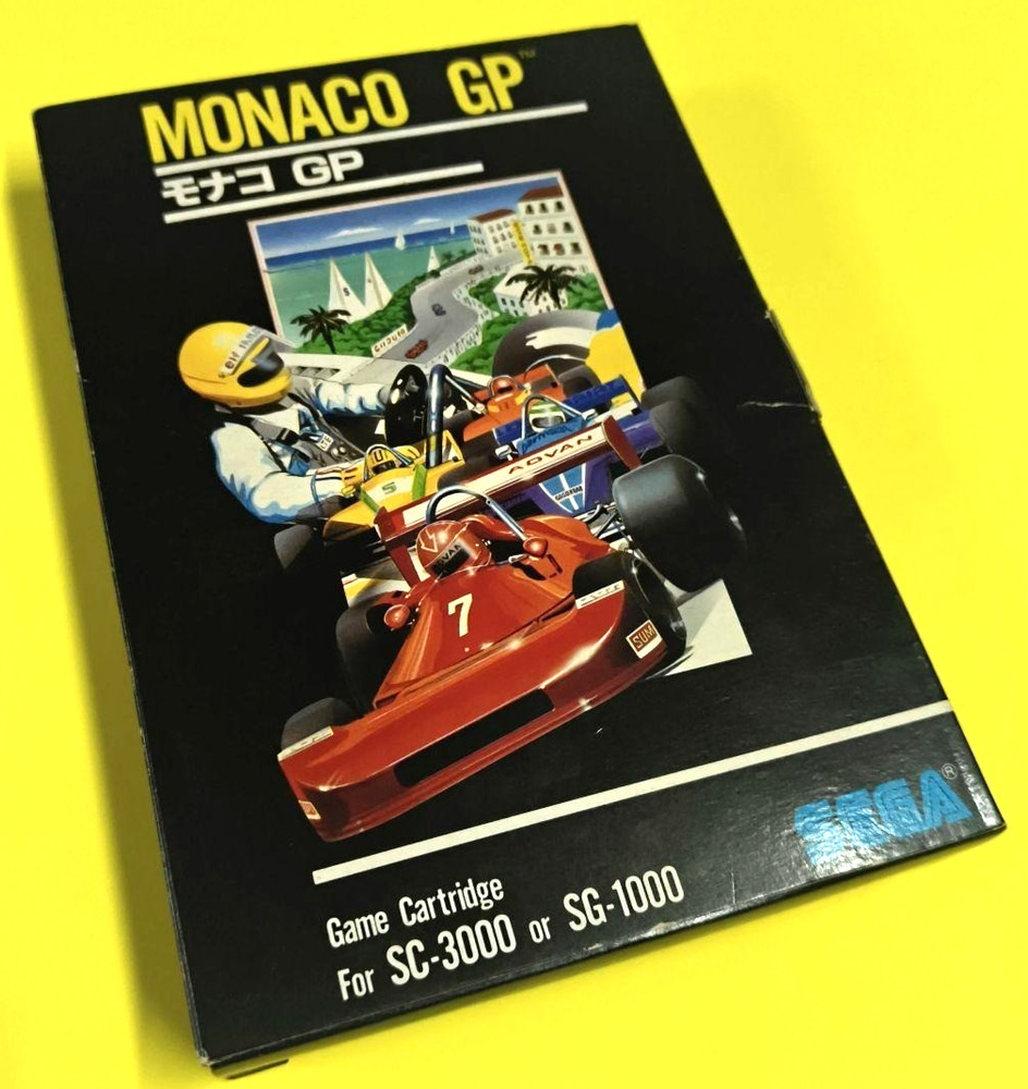 Junk SC-3000/SG-1000 MONACO GP G-1017 w/ Box & Manual Sega Game Cartridge Japan