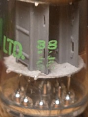 12AU7 Vacuum Tube Pair Sylvania Test NOS 100 % Gray Plate Slant D Get Tube Amp