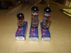 PREMIUM (2) EL84 / 6BQ5 matched and( 1 ) 12AX7 look great FENDER TUBES