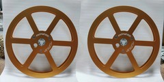 New One Pair Pioneer red 1/4 7” Tape Reel Light Metal Aluminum Take Up Reel