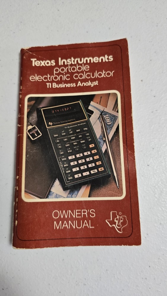 1976 Texas Instruments TI Business Analyst Calculator Owners Manual Original