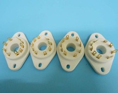 2 pcs Gold Plated 9-pin tubes socket for siemens RS1003 F2A and RF tubes