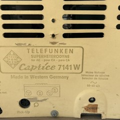 Telefunken Superheterodyne Caprice 7141W: NOT Working Western Germany