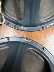 Matched Pair 1964 Jensen C12N Teal Speakers For Fender Tube Amplifier Original