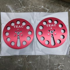 One Pair Silvery TAPE REEL TEAC 7” inch Light Metal Aluminum Take Up Reel
