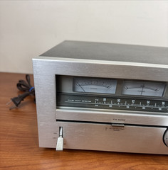 Vintage Kenwood KT-615 AM FM Stereo Radio Tuner Silver Japan Tested Working