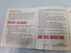 Vintage Hamilton Beach Blender Manual 1978 Household Appliance Owner Instruction