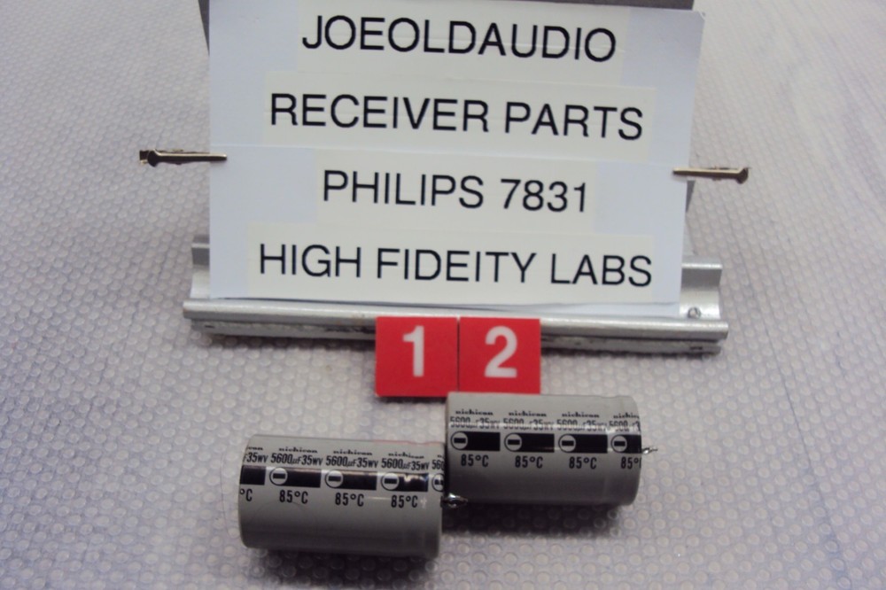 Philips 7831 Receiver Filter Capacitors 35VWV 5600UF. Tested Parting Entire 7831