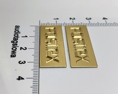 Fostex Speaker Grill Badges Custom Made Engraved Polished Solid Brass PAIR