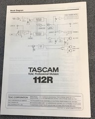 TASCAM 112R Auto Reverse Stereo Cassette Deck Owner’s Manual ORIGINAL