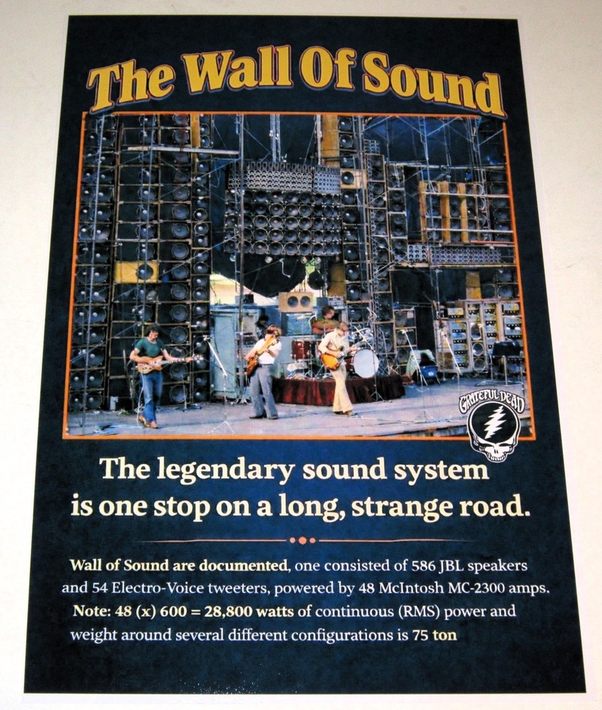 POSTER – McIntosh MC2300, JBL 19″x13″ 1974 “Wall of Sound” Grateful Dead