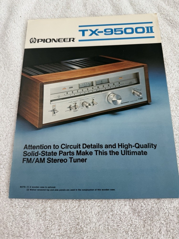 Pioneer TX 9500 II FM/AM Stereo Tuner Sales Brochure Original