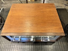 Kenwood KT-7500 AM-FM Stereo Tuner Silver Face w/ Wood Case