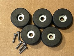 5 New FEET w/ hardware for Sansui G-8000 G-9000 G-9000DB Heavy-Duty Foot Parts