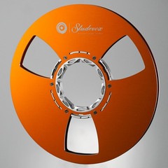 Studevox 10.5″ Edge Polished Orange Aluminium Tape Reel For Reel Tape Recorders