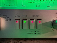 CONCEPT 2.5 Vintage 70’s AM/FM Stereo Receiver w/Wood Case Japan Serviced w/LEDs
