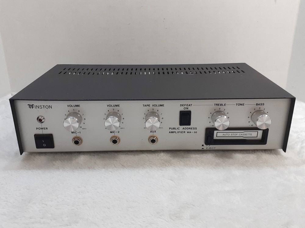 Winston PA Amplifier Cassette Player WA-50 Solid State 3 Channel Vtg 1970s Works