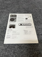 ⭐️Original Rotel RP-2300 Stereo Turntable Dealer Sales Brochure Very Nice!⭐️